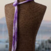 Purple Pink French Knit Long Lariat Beaded Fron