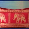 Asian Elephant red gold small handbag purse front